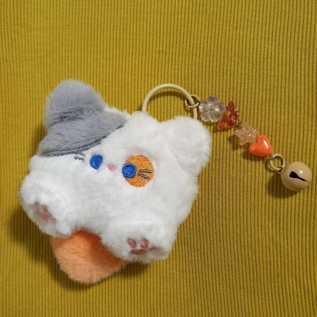 GANTUNGAN KUNCI LUCU BONEKA KELINCI BULU / GANCI TAS MOTOR