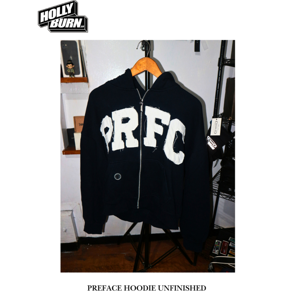 Hoodie Zip Up Holly Burn Preface Unfinished - Jaket PRFC Distressed Original BNIB