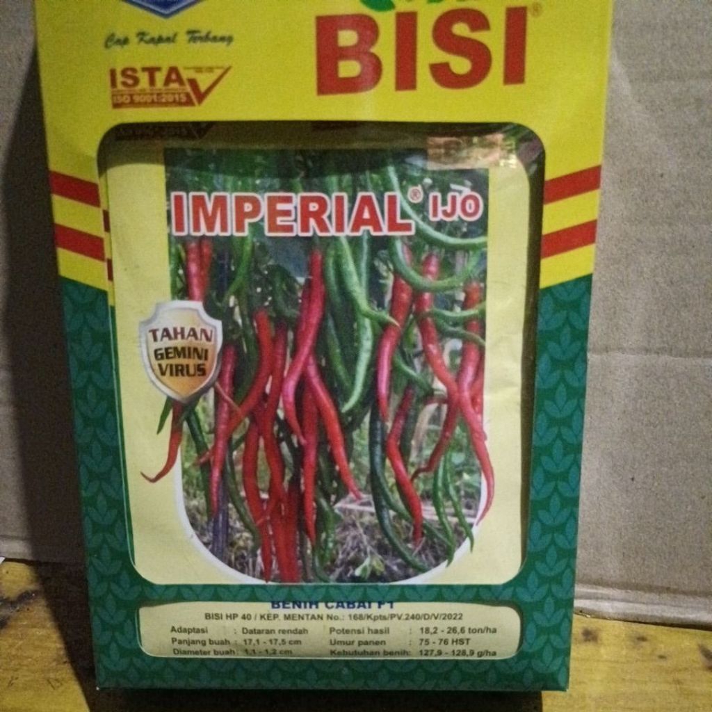 IMPERIAL IJO F1.Benih Cabai imperial ijo kemasan 2250 biji expayert 3-2027