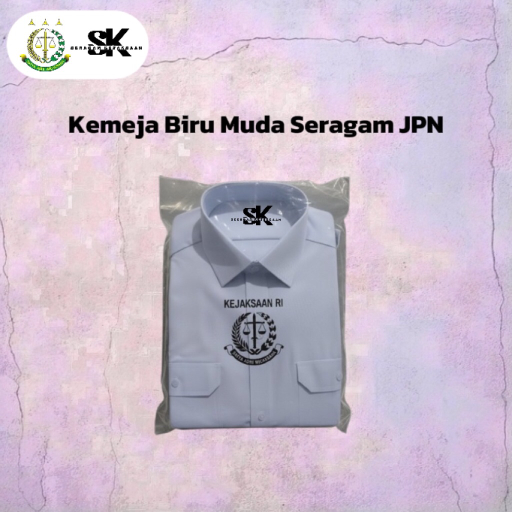 Kemeja Biru Muda Seragam Jaksa pengacara Negara JPN