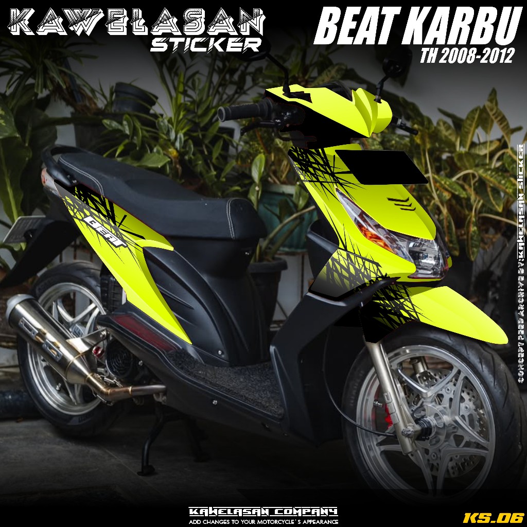 (COD) Decal Sticker Full body BEAT KARBU TAHUN 2008 2009 2010 2011 2012 sticker Full body beat karbu