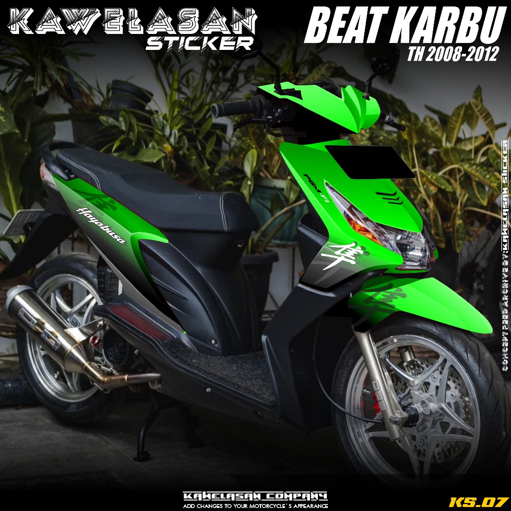 (COD) Decal Sticker Full body BEAT KARBU TAHUN 2008 2009 2010 2011 2012 sticker Full body beat karbu