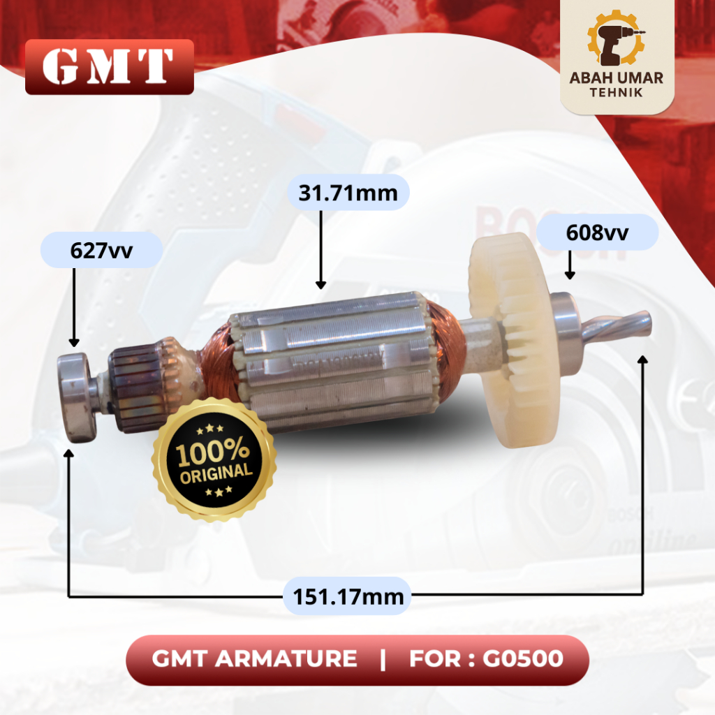 Armature GMT G0500 Original – Angker Dinamo Mesin Bor Makita HP1500 / GMT 0500