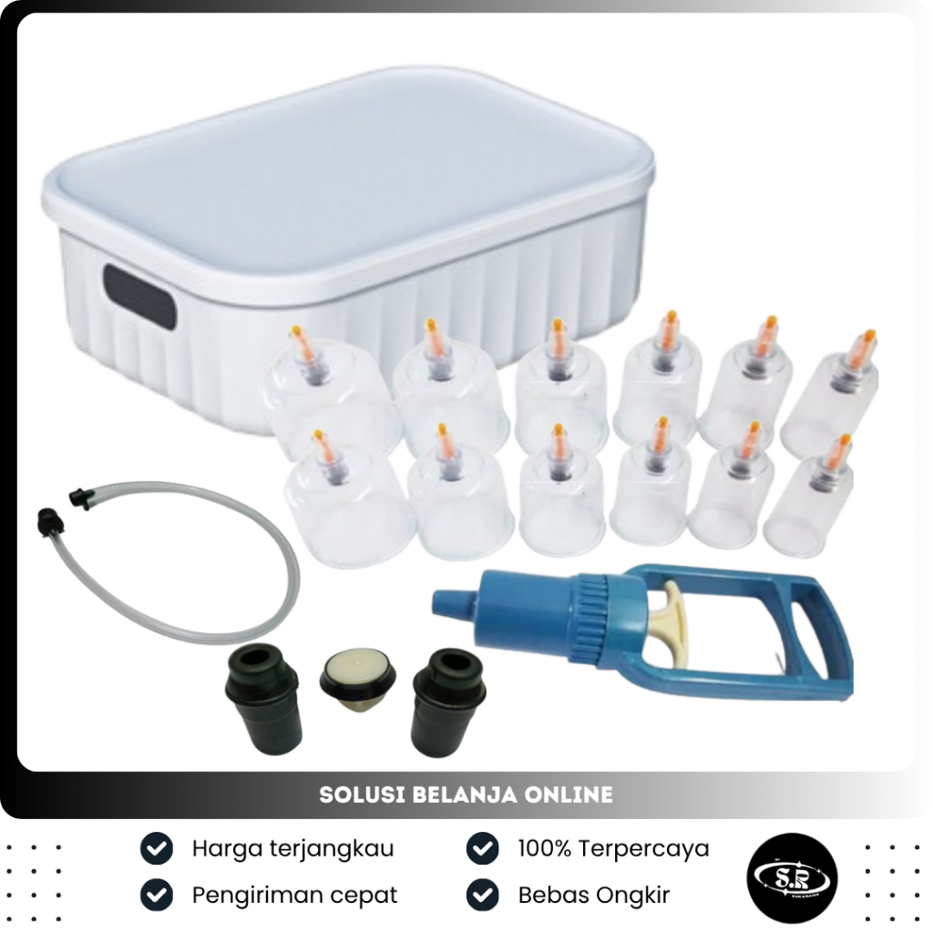 Alat bekam Kop Angin 6 - 12 Pcs Alat Kop Bekam 6 - 12 Cup Alat Terapi