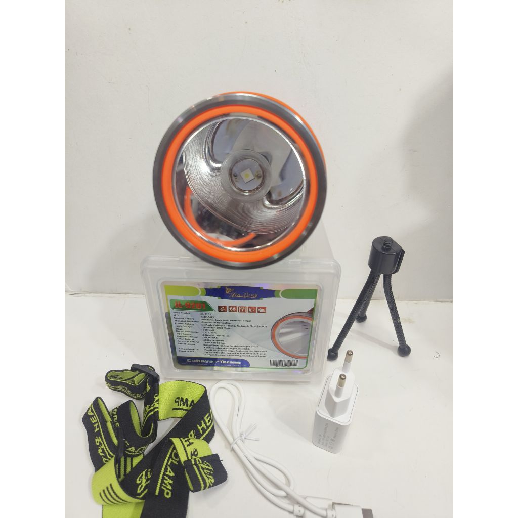 Senter Kepala JinLong JL-9201 / Headlamp JinLong 300W Cahaya Putih Terang Model Baru
