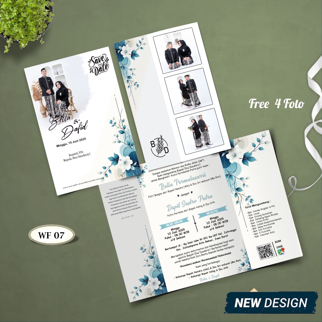 Undangan Pernikahan Foto Lipat 3