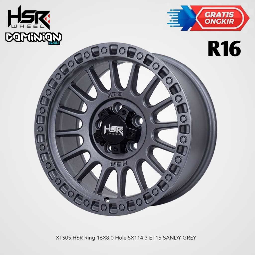 VELG HSR SEMI OFFROAD RING 16 UNTUK RASH TERIOS HARDTOP DLL MODEL HSR XTS05 R16X8 PCD 5X114,3 ET15