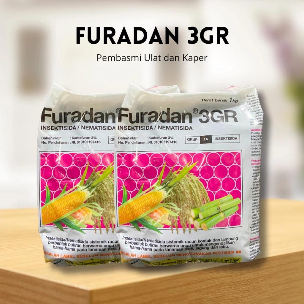 Furadan 3GR Pembasmi Semut dan Wereng-Insektisida Furadan 1kg Termurah-Furadan Pembasmi Semut dan Ul