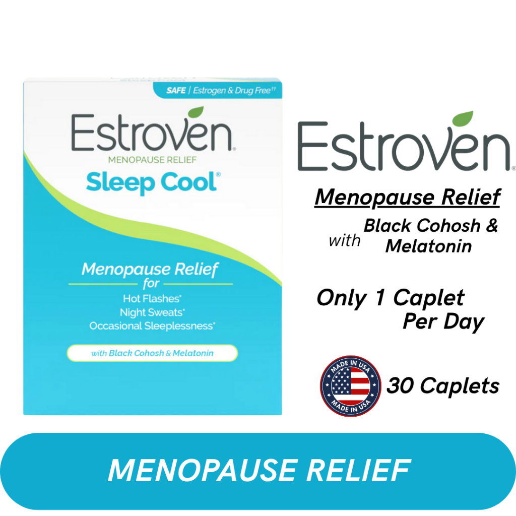 ESTROVEN Sleep Cool Menopause Relief | Suplemen Wanita | Estrogen Free 30 Caplets