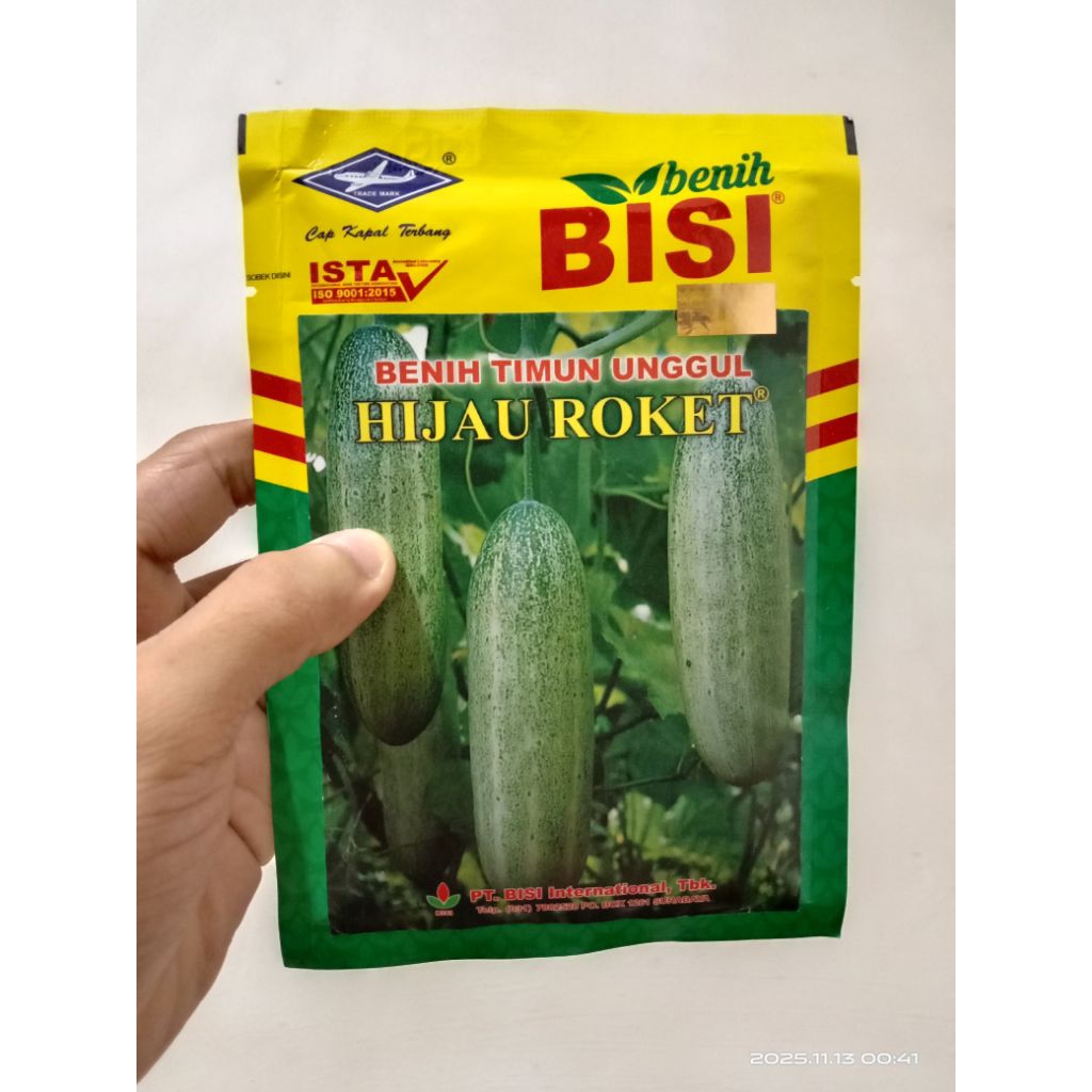 Benih Timun Lalap Hijau Roket 50 Gram