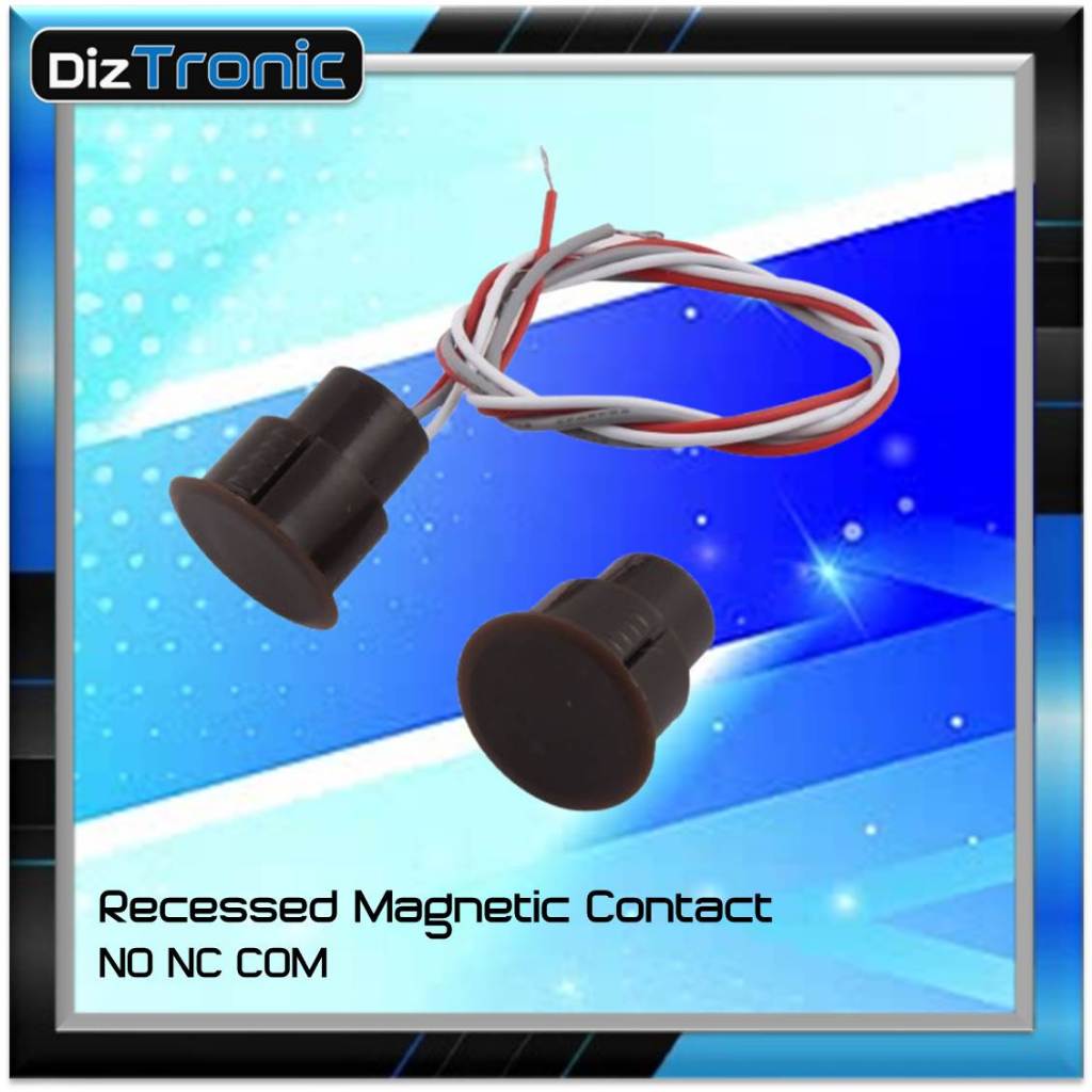 Recessed Door Contact Sensor Alarm Magnetic Reed Switch NO NC COM