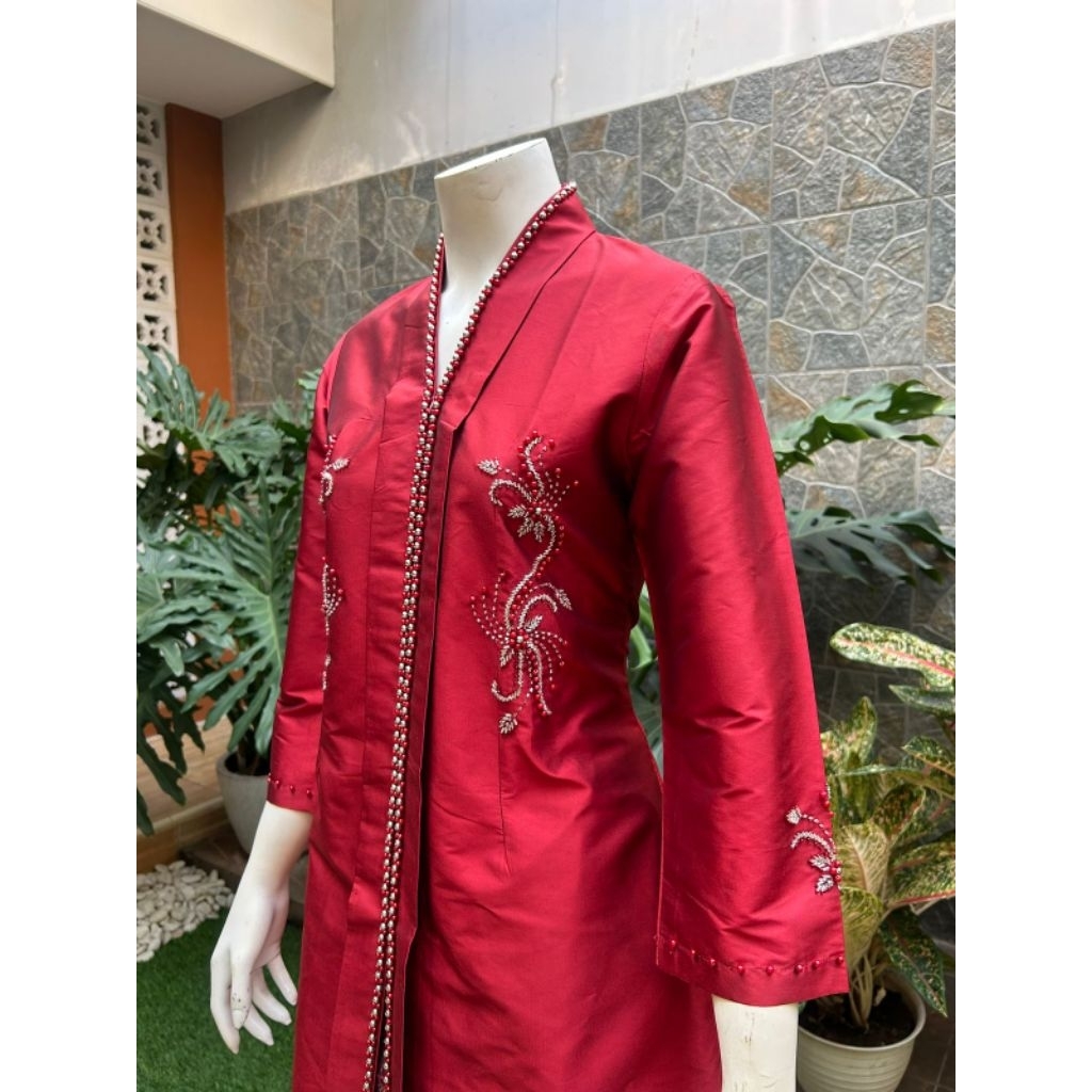 Atasan Kebaya Kurung Melayu // Baju Kurung Melayu Bahan Taffeta Payet // Kebaya Kurung Wanita Melayu