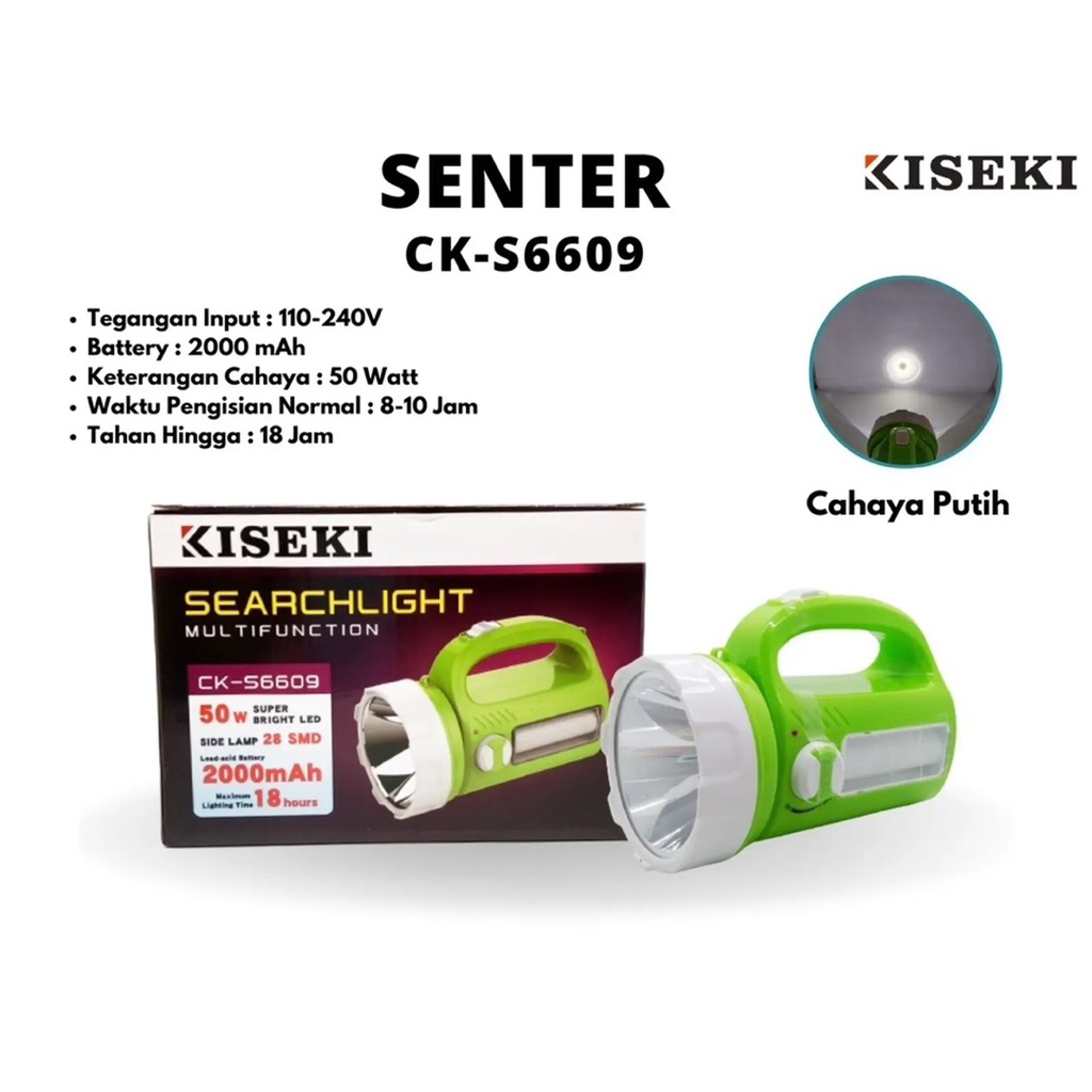 Kiseki Senter CK-S6603 30W / Kiseki Senter CK-S6609 50W Senter Tangan Jumbo 30/50Watt Emergency Led 