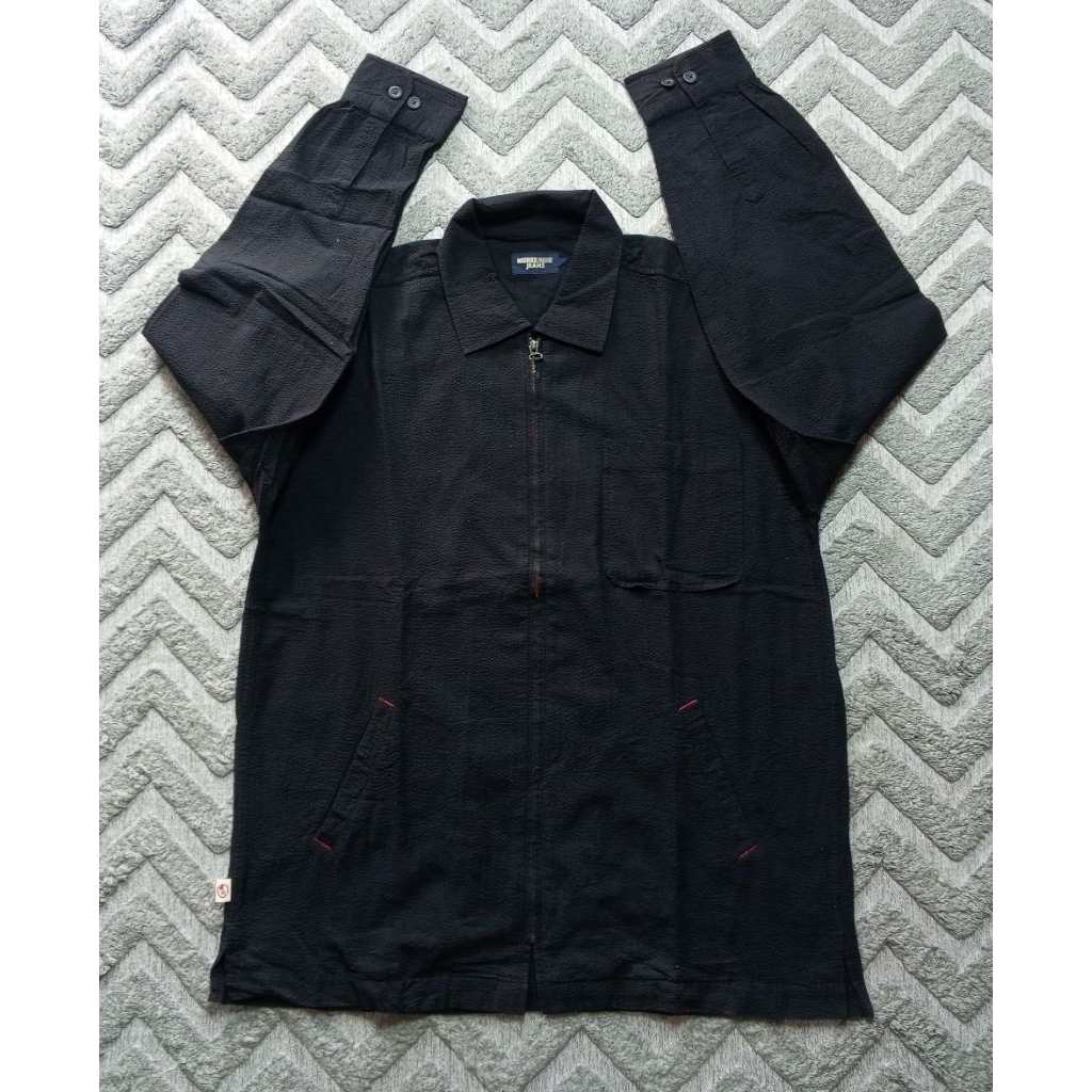 Jaket Michiko London jeans hitam work jacket