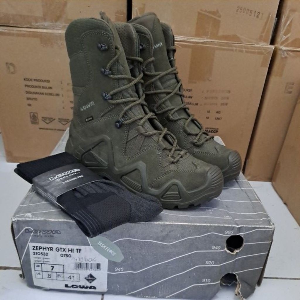 (Obral) Sepatu PDL Lowa Zephyr Ranger Green Original Only Sz 41 Free Kaos Kaki Lowa Original