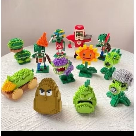 bricks plants vs zombie mainan susun balok plants vs zombies lego plants vs zombie mainan merakit ba