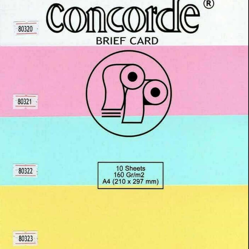 Kertas Concorde A4 160 gram isi 10 lembar