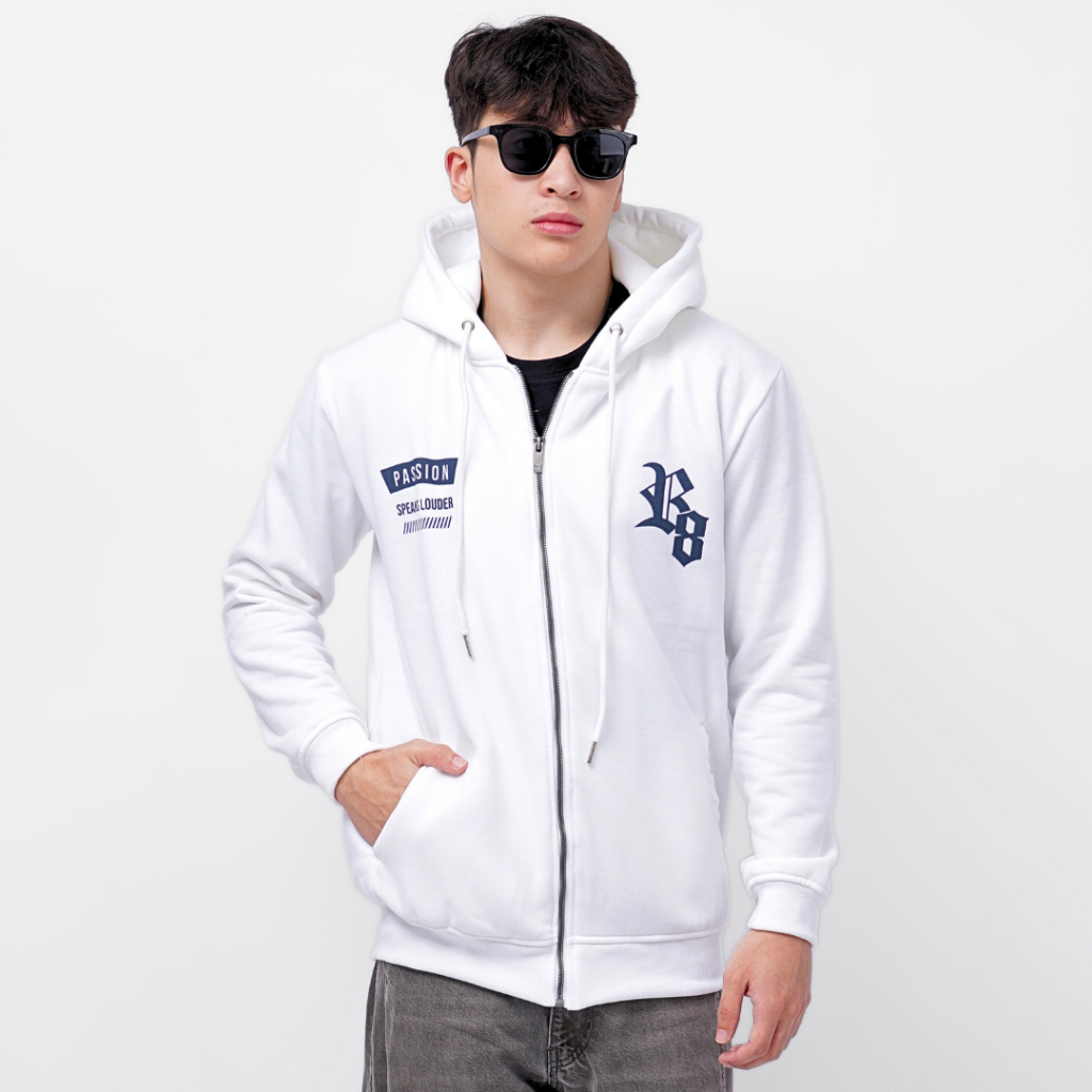 Ryusei Jaket Pria Passion White