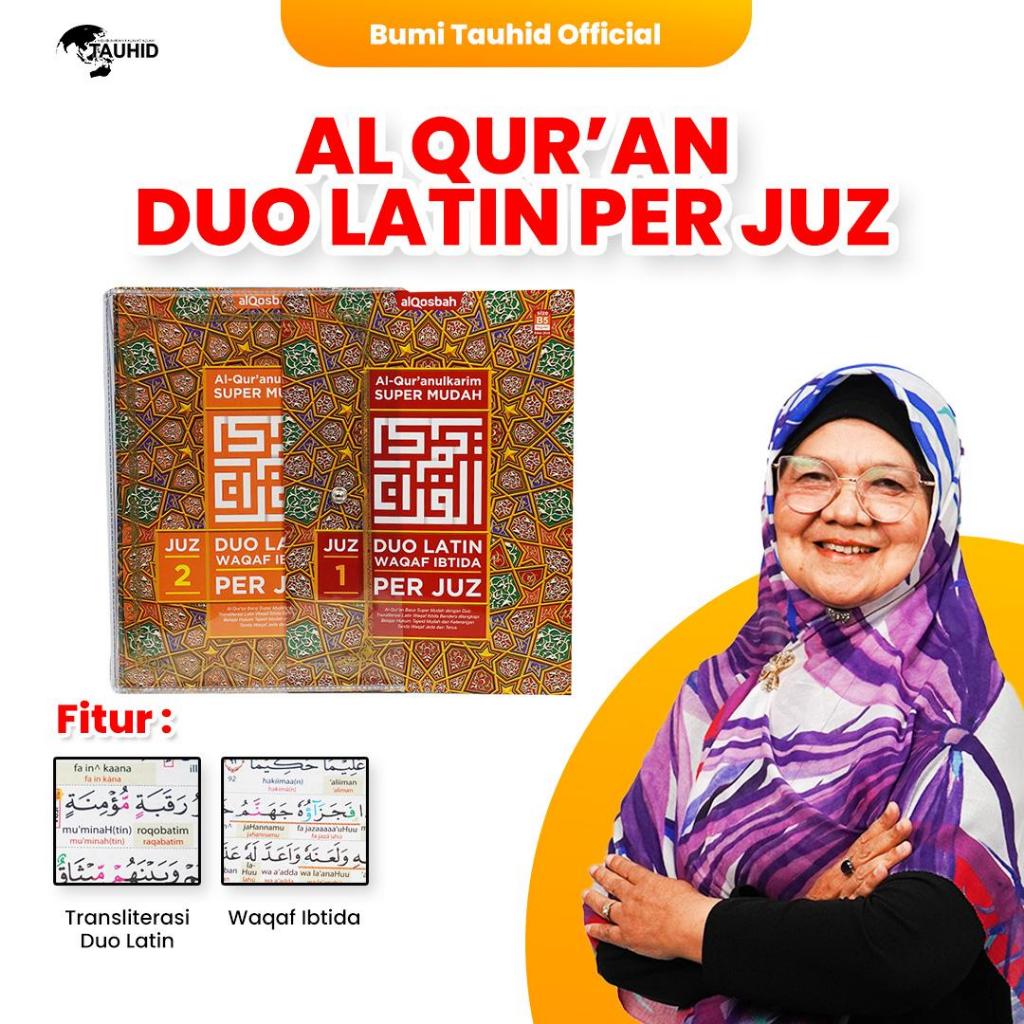 Al Qur'an Duo Latin Per Juz ukuran B5 lengkap 30 Jilid Alquran latin dan terjemahan