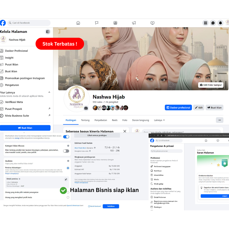 Jual Fanspage | Halaman Facebook | Termurah | Bisa Untuk Iklan Facebook Ads