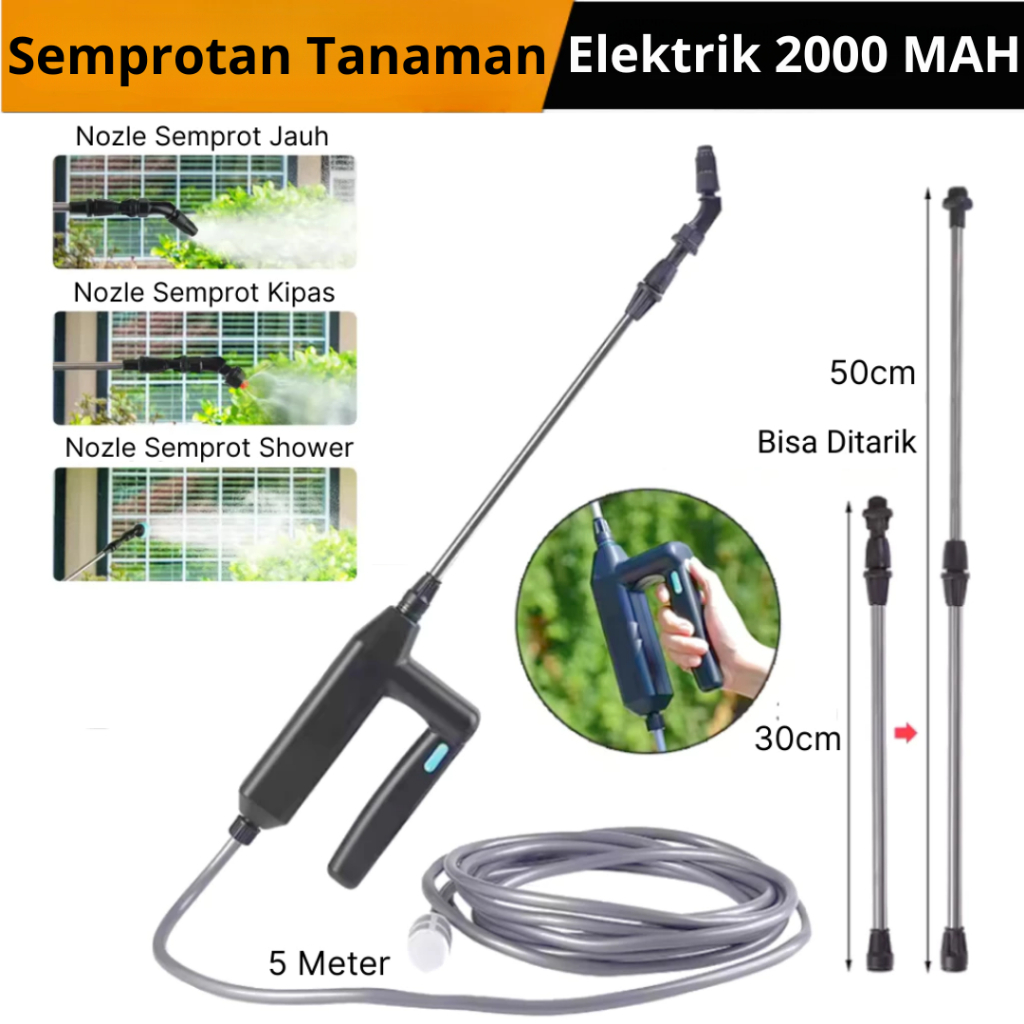 Semprot Tanaman Elektrik Portabel Mini 2000Mah penyemprot Pupuk Cair Pestisida Tanpa Tangki