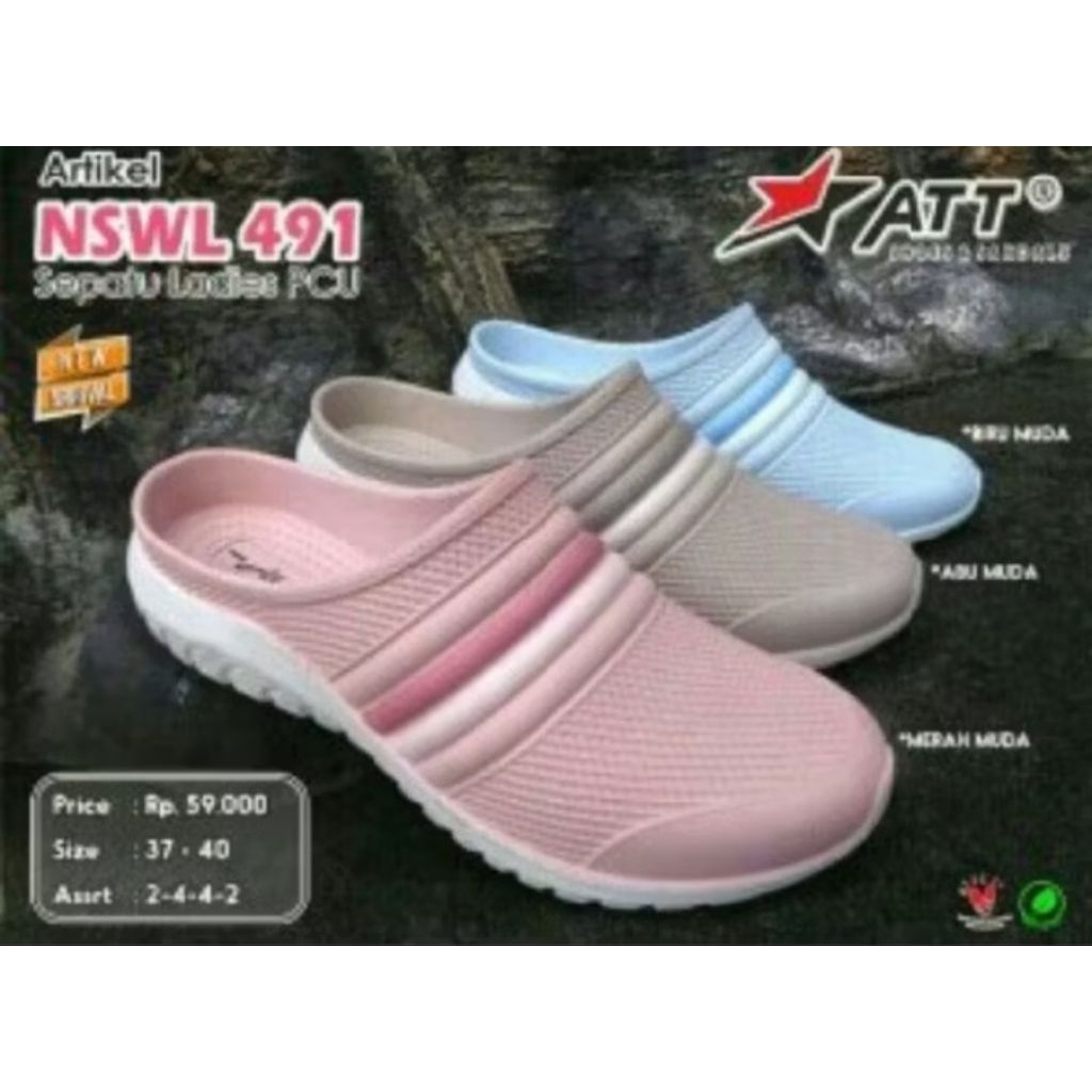 Sandal karet, sepatu sandal slop karet wanita