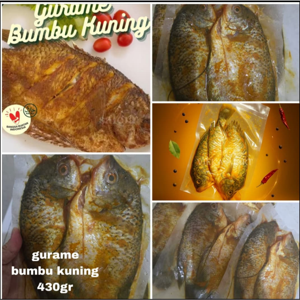 Gurame frozen/ gurame bumbu kuning/gurame bumbu 430gr