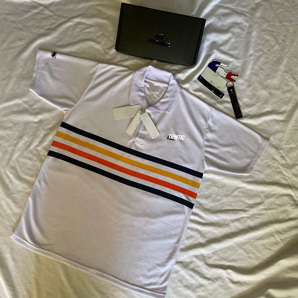 KAOS POLO GARIS - GARIS / KAOS POLO KATUN BERGARIS