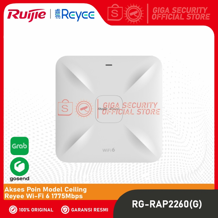 Ruijie RG-RAP2260(G)  Akses Poin Model Ceiling Reyee Wi-Fi 6