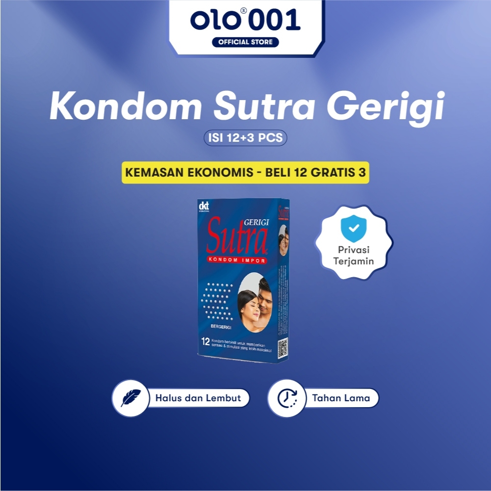 Sutra Kondom Biru Bergerigi Isi 12