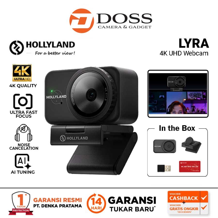 Hollyland Lyra 4K UHD Webcam 4 K UHD Webcam Streaming