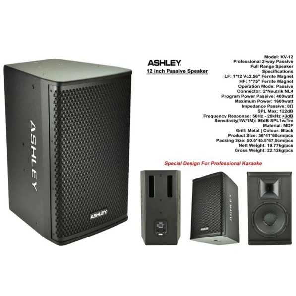 Speaker Pasif Ashley KV12 12 inch Passive ASHLEY KV12