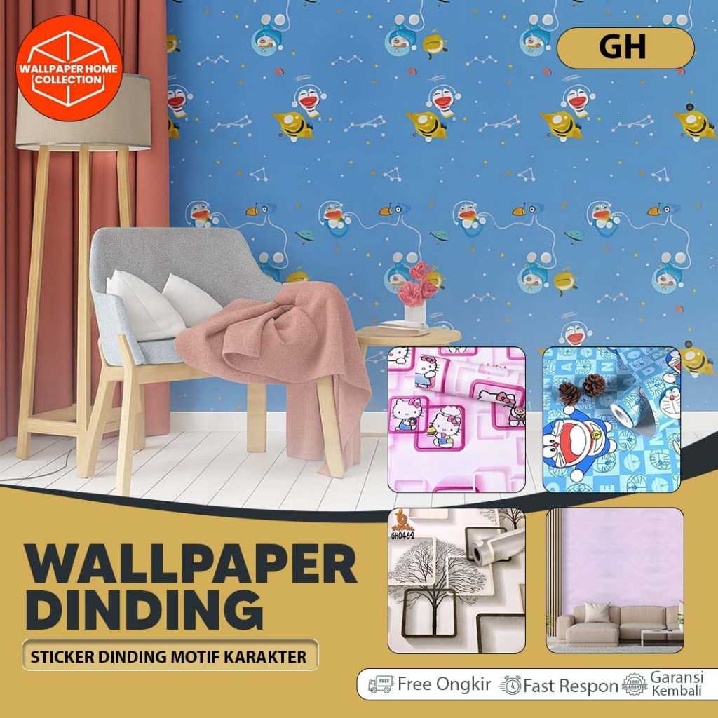 Paket 5 Roll Wallpaper Stiker Dinding Wallpaper Dinding Kamar Stiker Dinding Ruangan Tamu