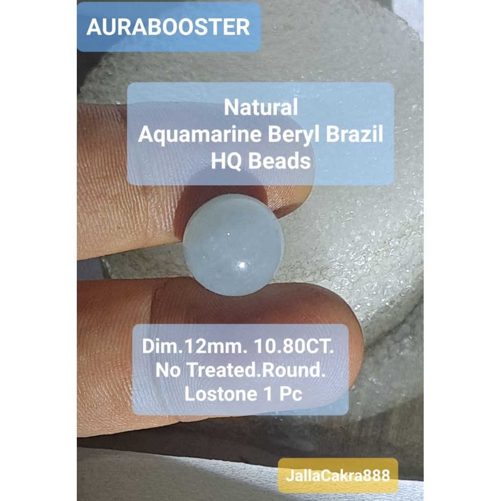 Batu Natural AQUAMARINE Beryl Brazil Beads 10CT Crystal Alami No Treated Aktif Alami | Terjual YELLO
