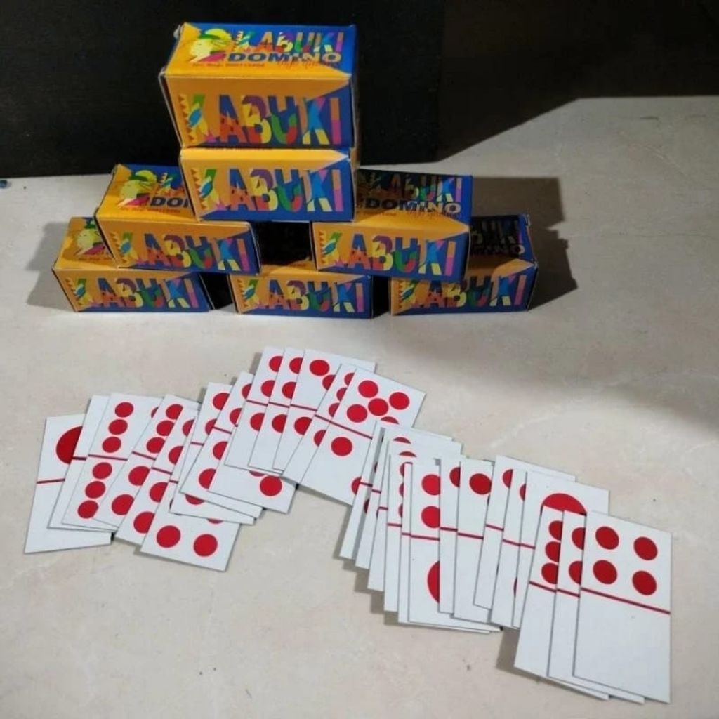 Domino kartu kertas gaple merek maruki