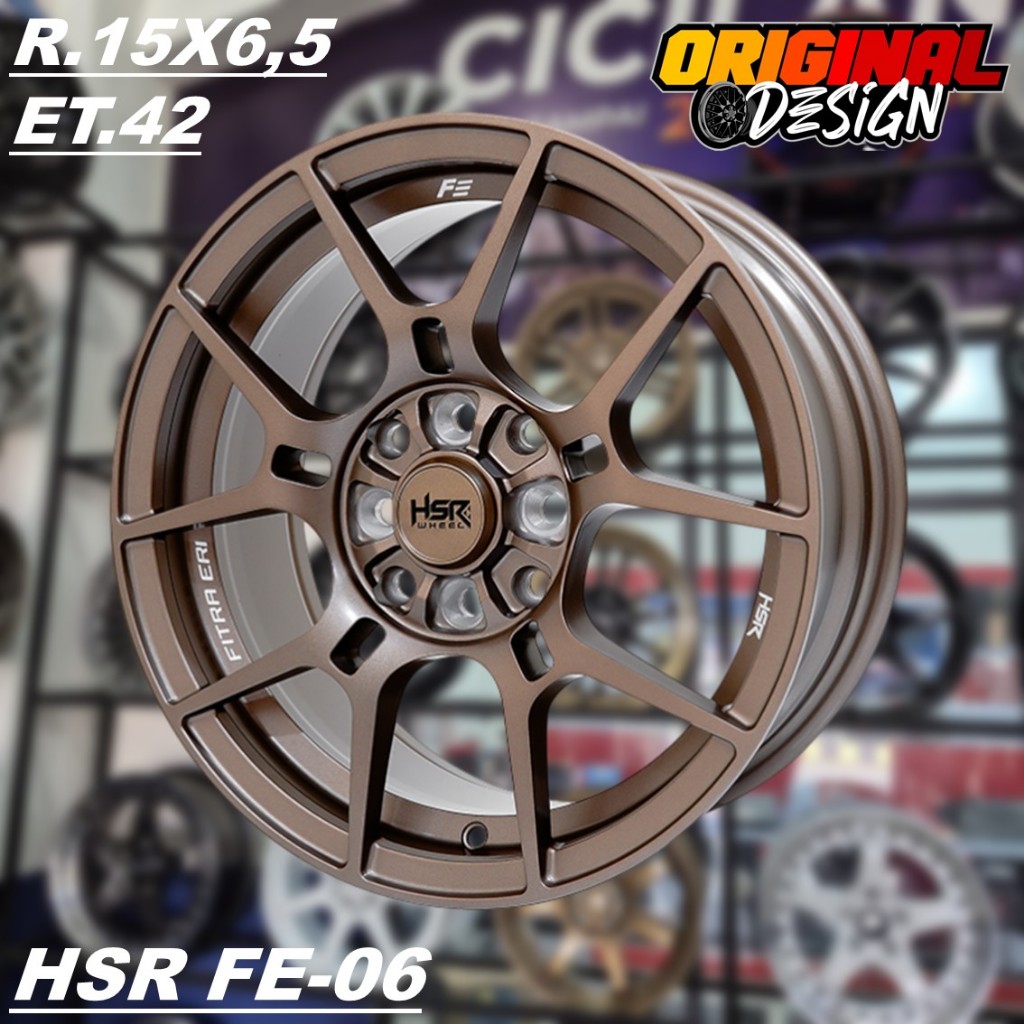 HSR FE06 R15 Velg Set 4pcs Untuk Brio Jazz Agya Vios Avanza Xenia Livina Ring15