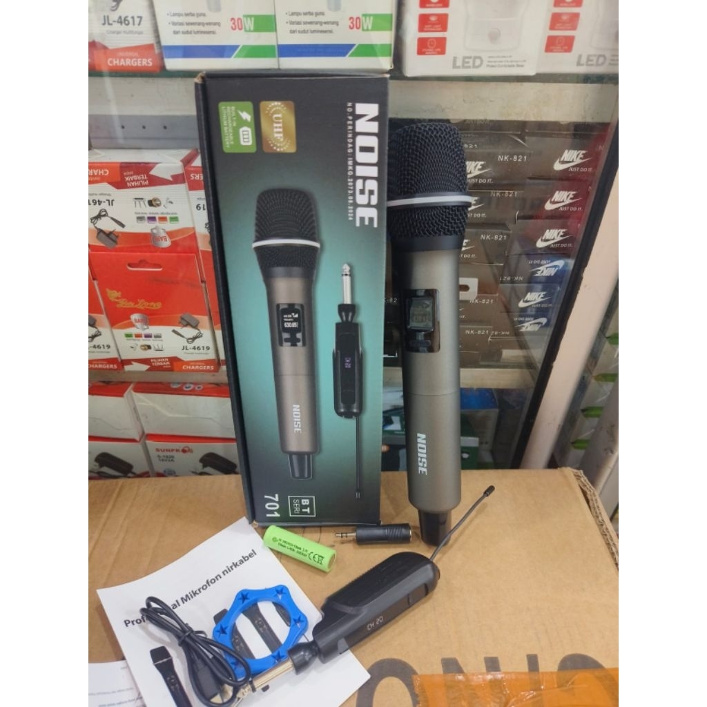 Mic Single NOISE Microphone Wireless Portable Suara Jernih / Mic Karaoke Suara Jernih