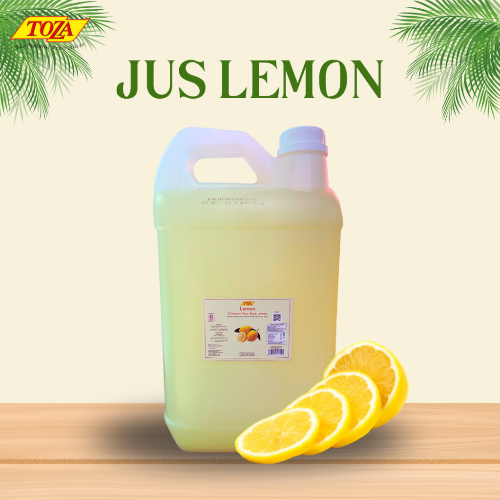 TOZA JUICE Rasa Lemon Segar Ukuran 5 Liter 100% Sari Buah