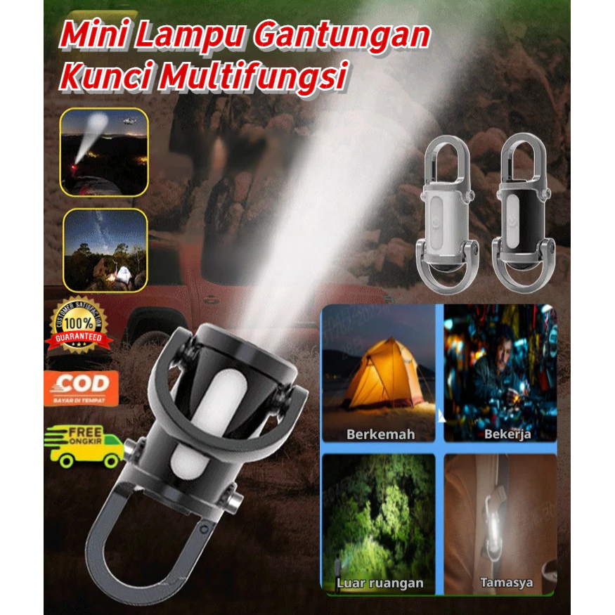 Lampu TerangTahan air Senter/Mini Lampu Gantungan Kunci Multifungsi/untuk Mendaki, Berkemah, dan Pen