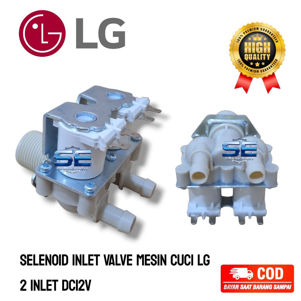 Selenoid selenoid water Valve 2 inlet mesin cuci LG Front Loading DC12V