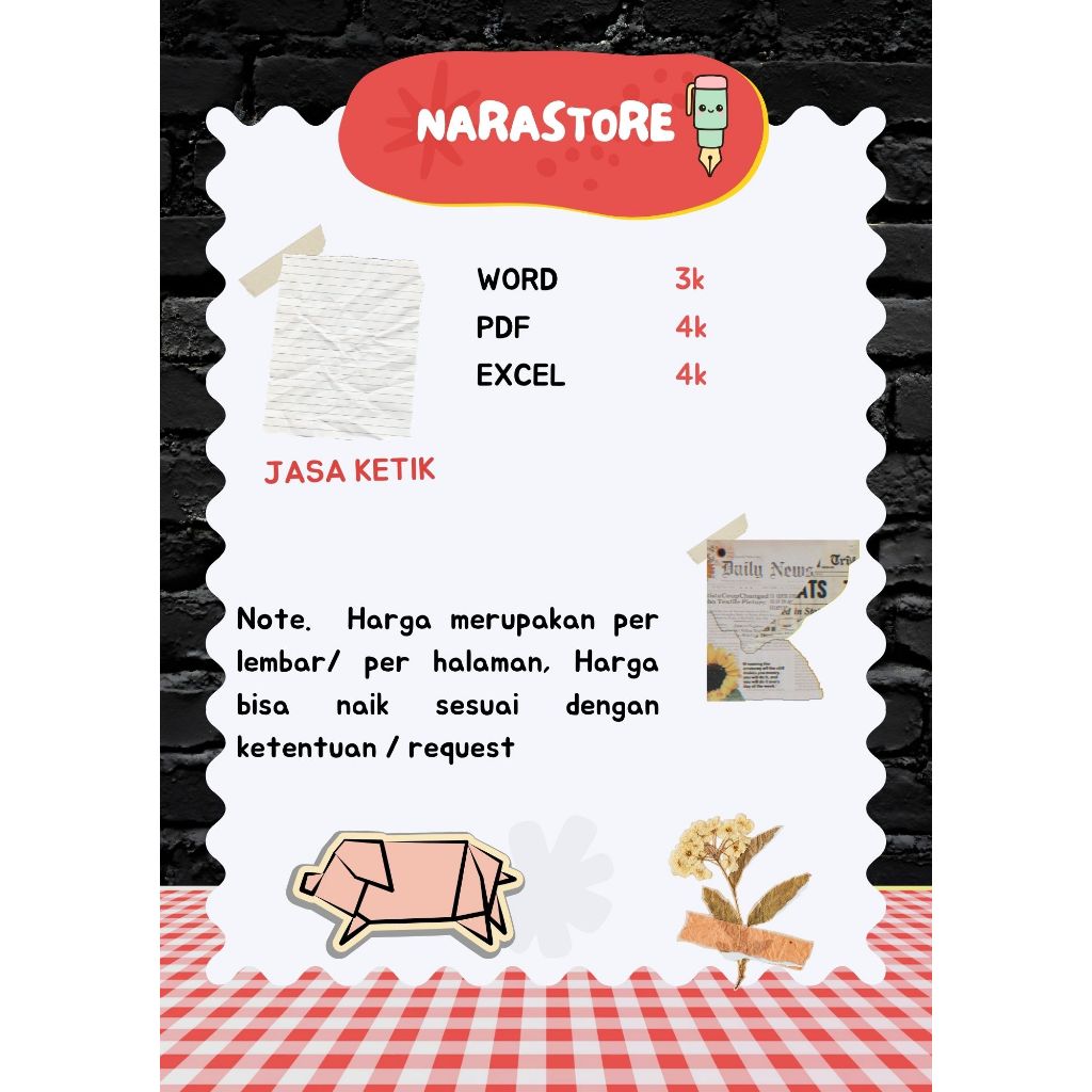 Jasa Ketik | Word | Pdf | Excel | Jasa Tulis