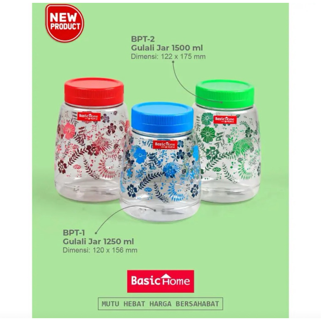 Toples Kue Snack Wadah Makanan Tutup Putar Bulat Bundar 750ml 1250ml 1500ml Lion Star Gulali Jar