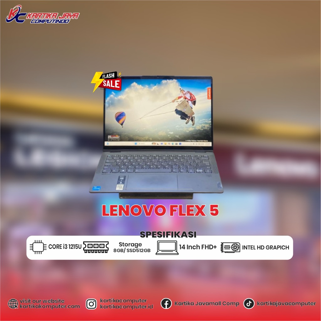 LENOVO FLEX 5 CORE I3 RAM 8 SSD 2ND TOUCHSCREEN