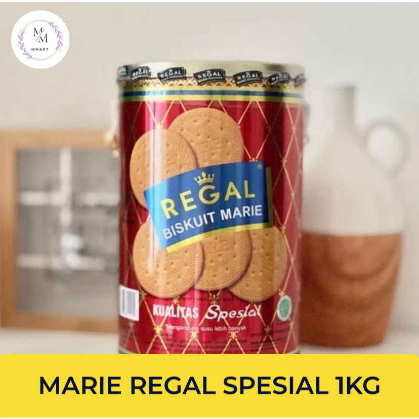 Regal Marie Kaleng Rantai 1000 Gram Snack Kue Lebaran - Regal Kaleng