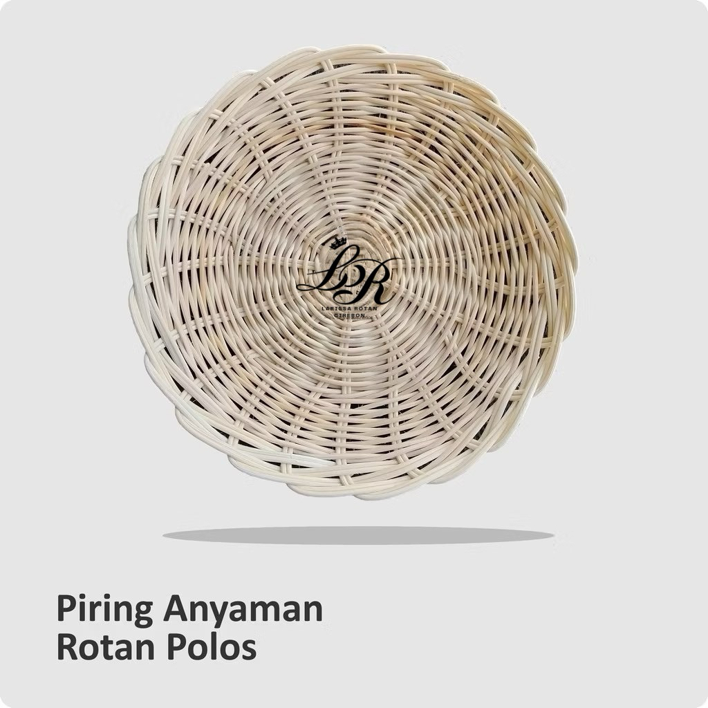 Piring Makan Saji Anyaman Rotan Asli Cirebon Warna Cantik Unik Kecil Cekung Harga Murah isi 20 pcs G