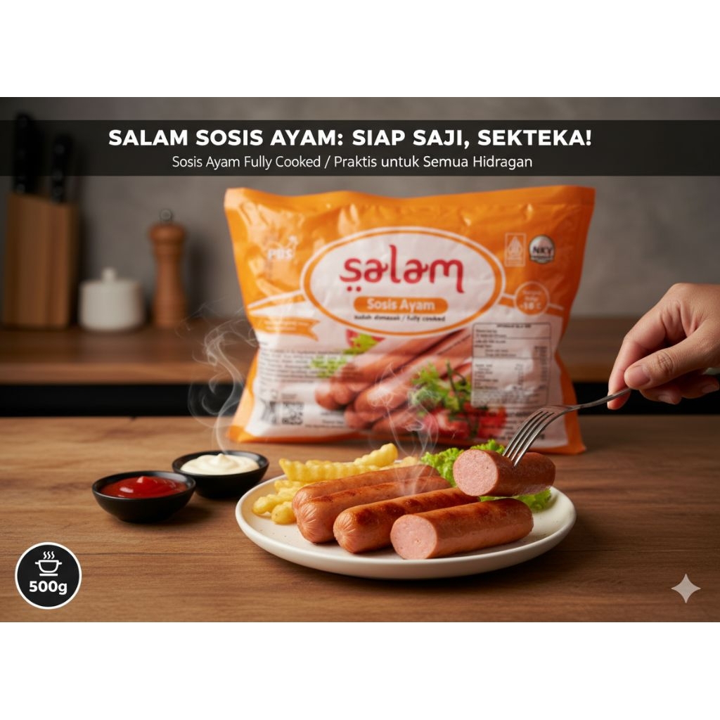 Sosis Salam Ayam 500gr / Salam Sosis Ayam 500gr / Sosis Salam Chicken 500gr / Salam Sosis Chicken 50