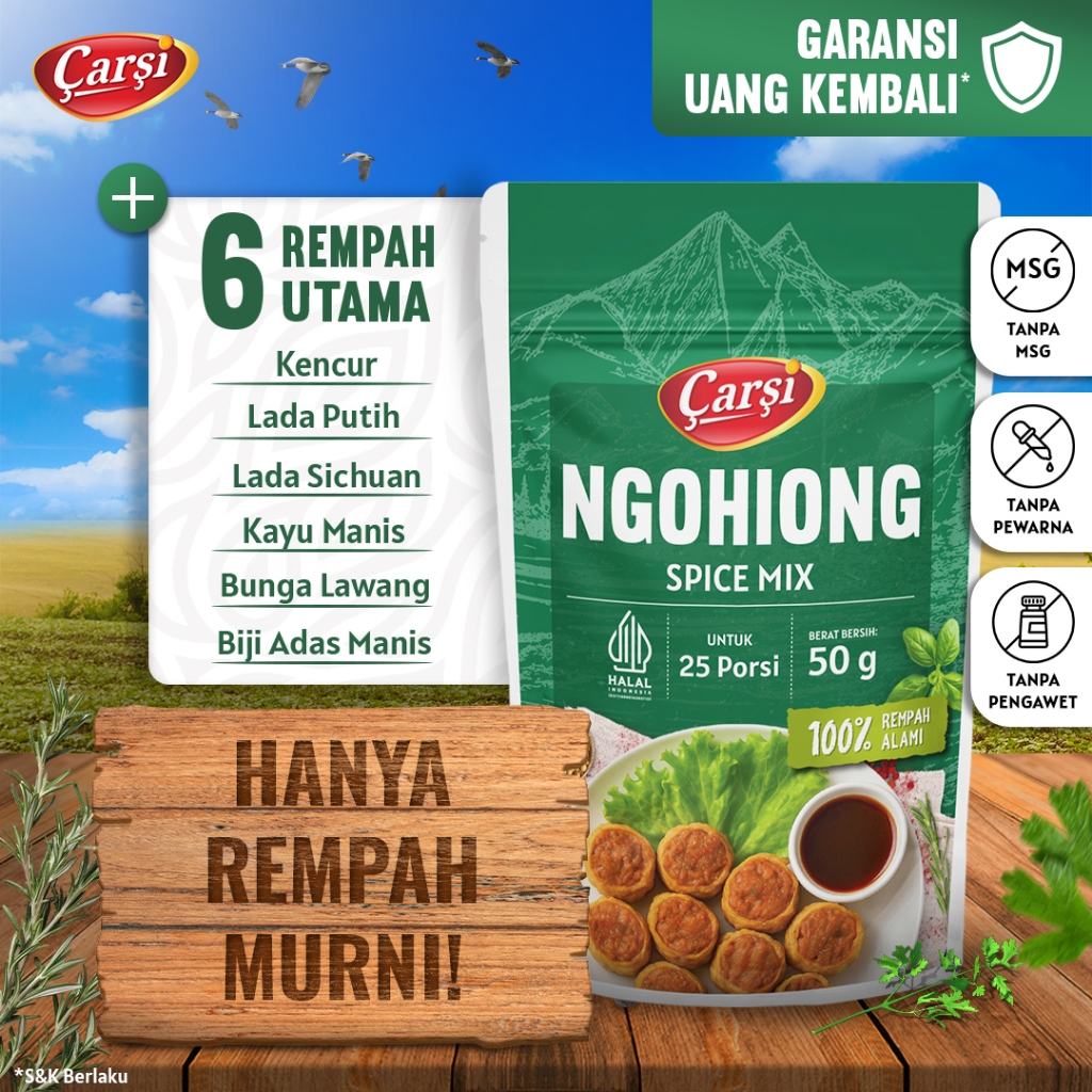 Bumbu Ngohiong - 100% Rempah Asli, Halal Tanpa MSG | Carsi