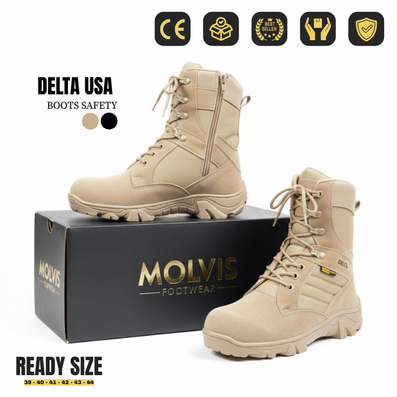 Combat Tactical Boots Sepatu Combat Tactical Boots PDL dengan Ujung Besi Pilihan Warna Sepatu Combat