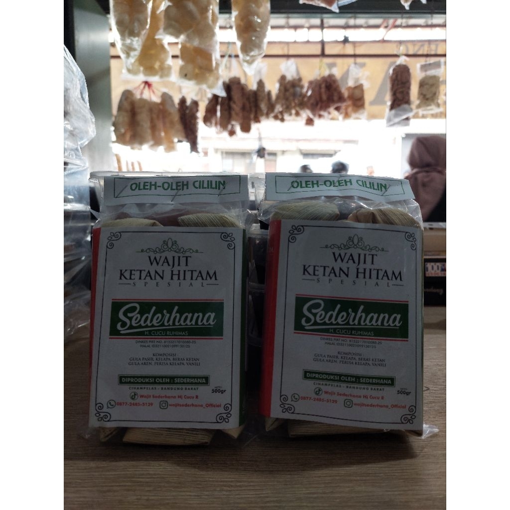 Wajit ketan hitam 500gr cap sederhana wajit cililin wajit ketan
