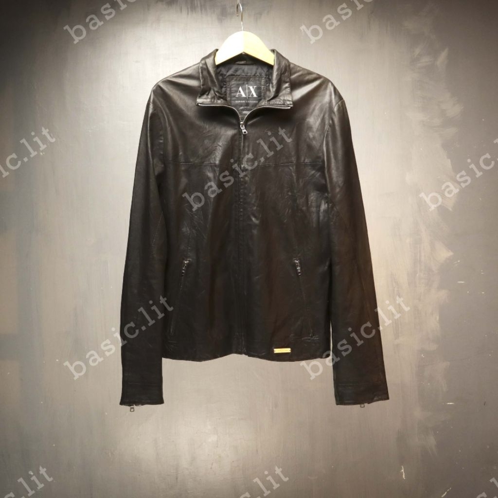 Armani exchange biker leather jacket